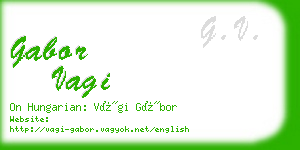 gabor vagi business card